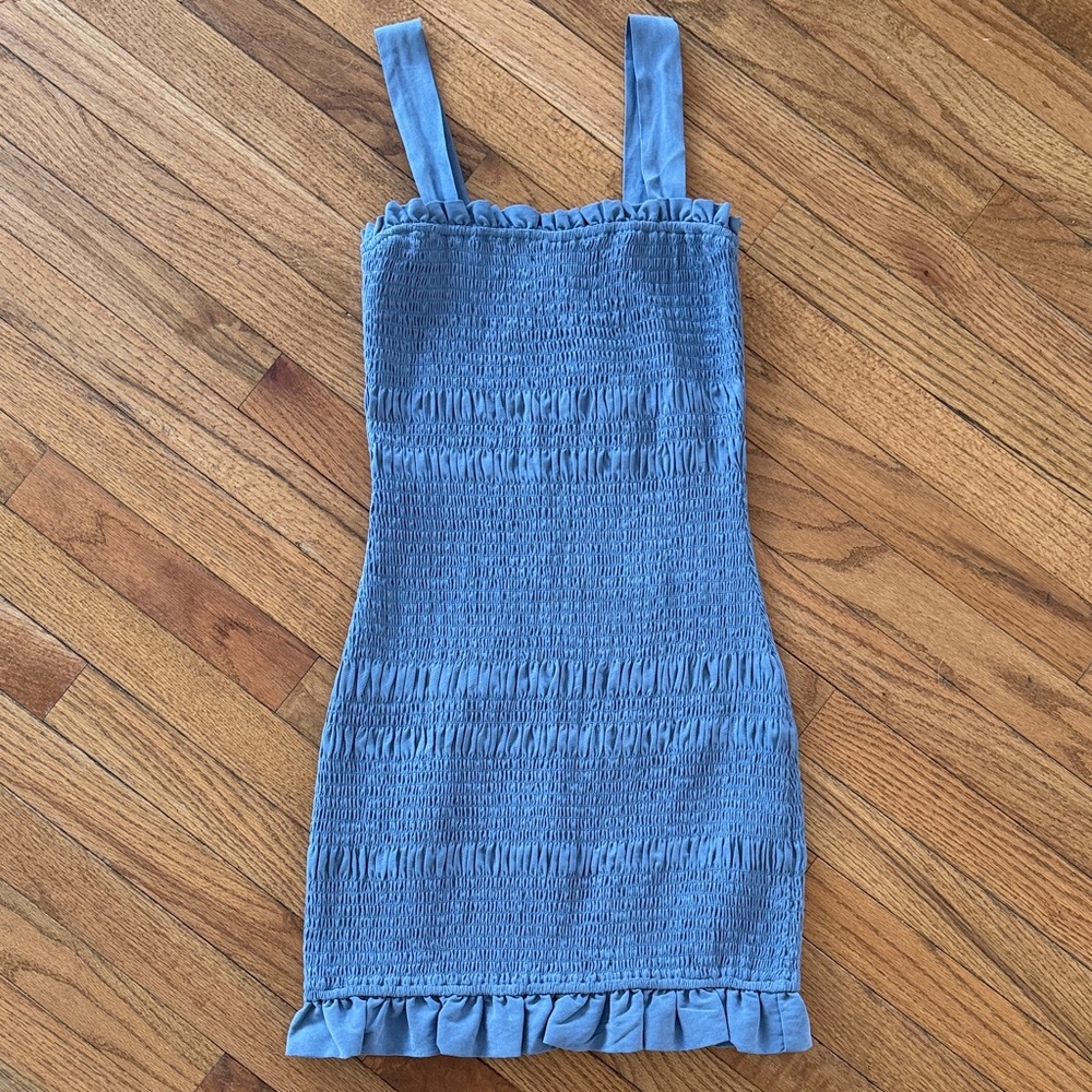 Storia Light Blue Ruffled Dress